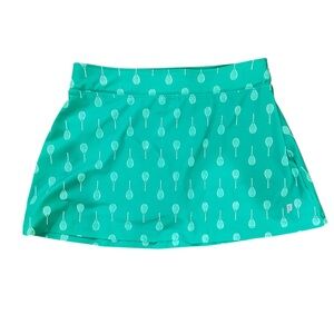 Prince Teal Girls' Swim Skort with Tennis Racket Print